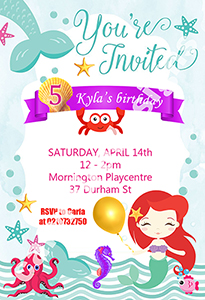 Mermaid party invitation
